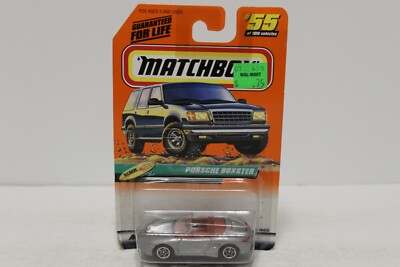 RETIRED 1999 Matchbox Porsche Boxster Silver #55 Beach Blister Pull 1/64 DC397