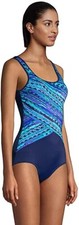 Lands' End Women's Scoop Neck Soft Cup Tugless One Piece Swim Size 2 Tall 6D405