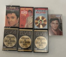 Elvis Presley Cassette Tape Lot Of 7 Rare Ones   Gold Award Hits Love me Tender