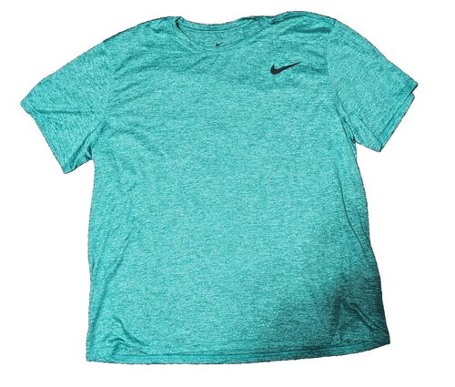 The Nike Tee Shirt Mens 2XL Blue Swoosh Dri-Fit Tee Running Jogging Casual Gym