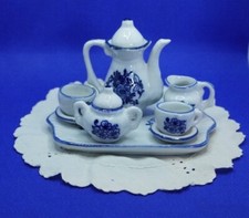 Vintage 10 Pc Porcelain Miniature Tea Set Floral Andrea By Sadek