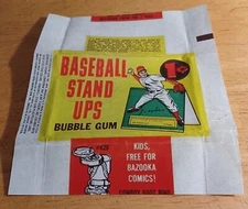 1964 Topps  BASEBALL STAND UPS - RARE 1 cent wrapper-REPRINT