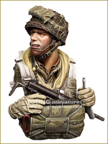 Young Miniatures - US Airbourne Normandy 1944 - 1/10th Resin Bust - YM1893 - Picture 8 of 10
