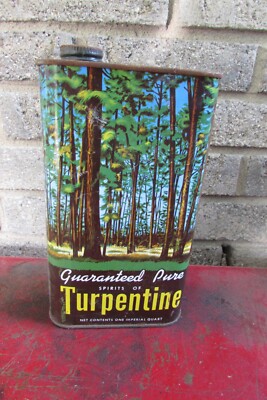 Turpentine Vintage Tin Harrisons & Crosfield Canada Pine Trees