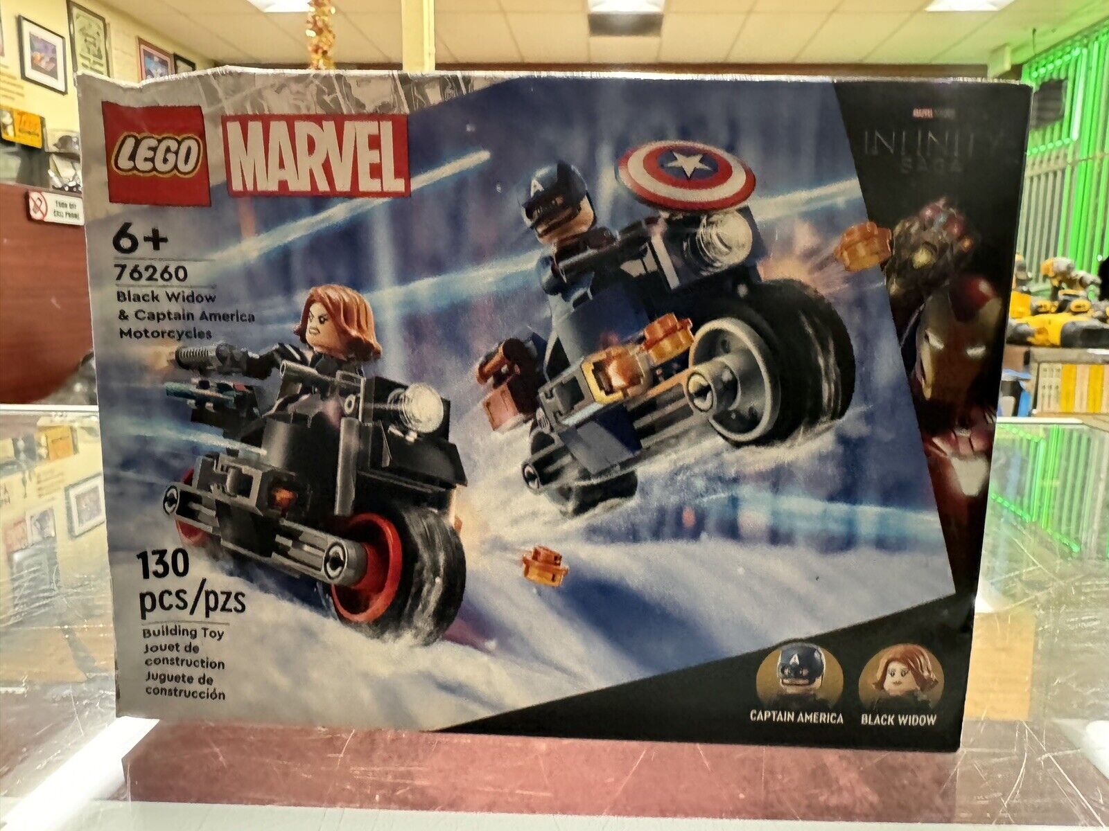LEGO Super Heroes 76260 Black Widow & Captain America Motorcycles 130 Pcs. New