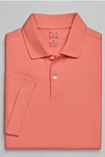 Jos A Bank Polo Shirt Pique Cotton Traditional Fit Burnt Coral 4XLT 4XL Tall