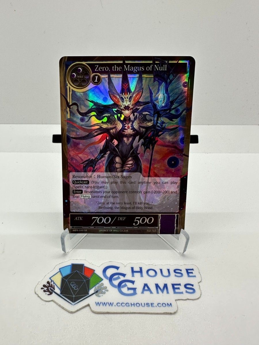 Zero, the Magus of Null - Force of Will FOW TCG MPR-090 SR HOLO