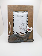 Vintage 6" X 4" B Siamese Cat Resin Picture Frame 3D