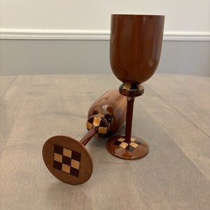 Segmented Wood Goblets Chalice Handmade Set/2