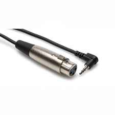 Hosa XVM-115F Microphone Cable, XLR3F to Right-Angle 3.5 mm TRS 15 ft.