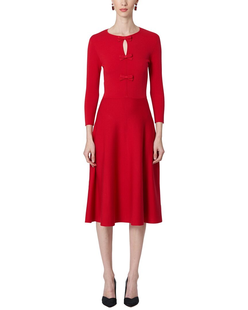 Расклешенное полушерстяное платье миди Carolina Herrera, женское S
