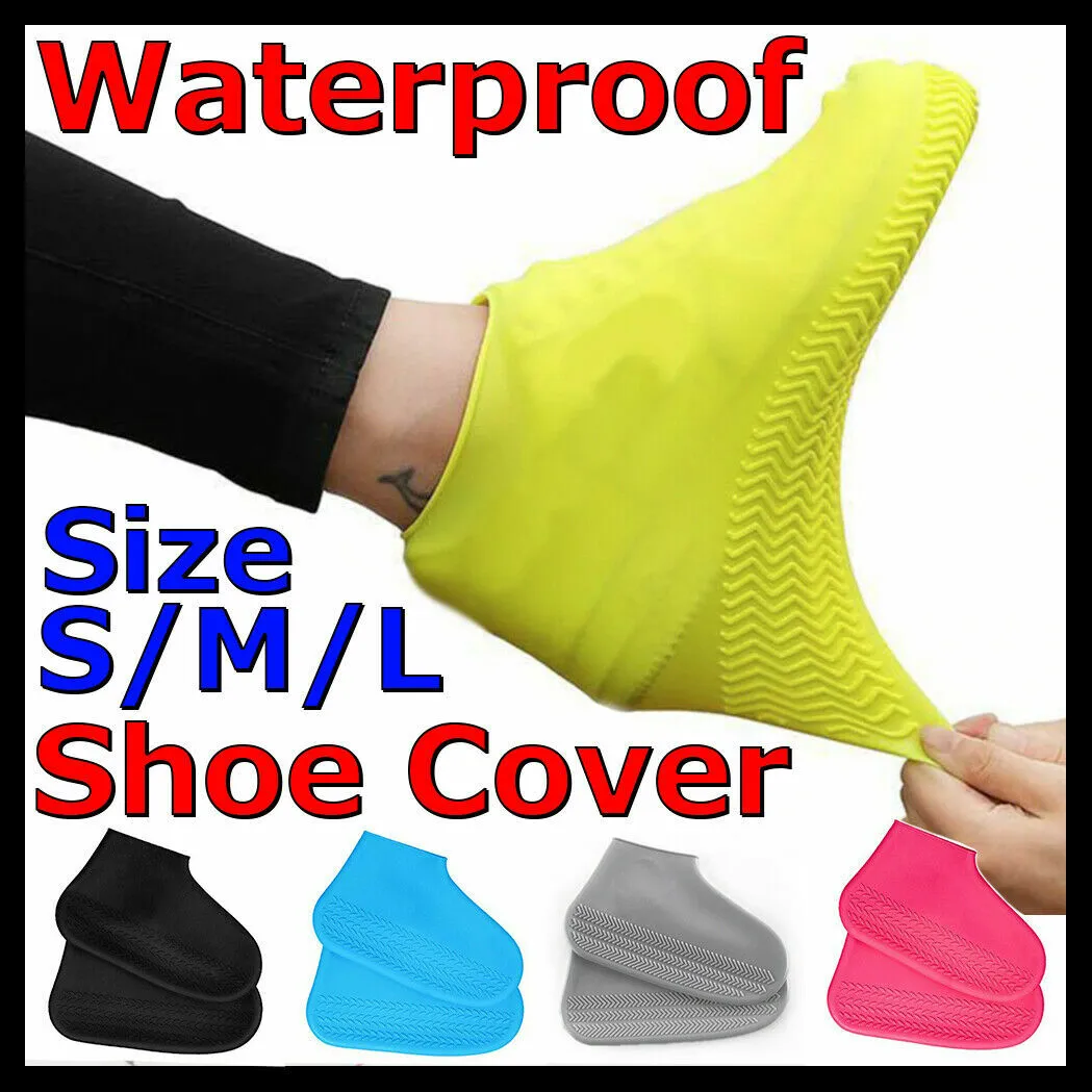Chaussures de pluie en Silicone Recyclable  1 paire de surchaussures à la  mode, réutilisables, imperméables