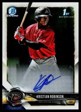 2018 Bowman Chrome #BCPA-KR Kristian Robinson Prospects Autograph