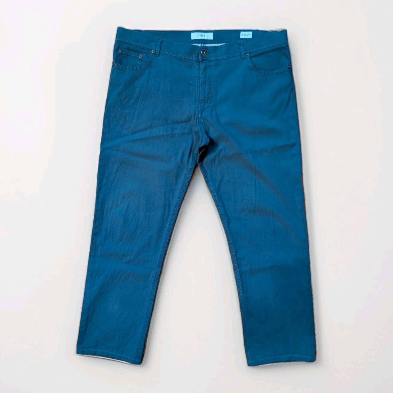 Brax Cooper Fancy Pants 40x29 Blue Stretch 5 Pocket Casual Mens Regular