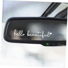 3X Rearview Mirror Decal, Cars Decoration For Women, Cute Car Hello Beautiful