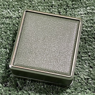Vintage Bufkor Green Plastic Presentation Ring Box Collectible MISSING INSERT