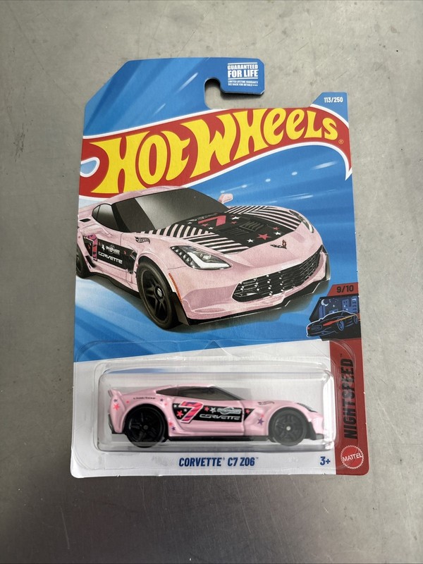 Hot Wheels Corvette C7 Z06 113/250 Nightspeed 9/10 New Pink