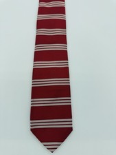 Brooks Brothers Red Stripe Tie Slim 63 x 2.75 Classic Necktie USA Repp Stripe