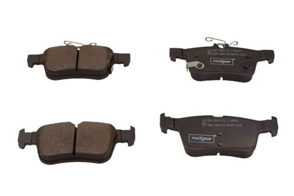 Plaquettes de frein MAXGEAR 19-3382 contre l'usure prématurée des freins FORD 5333787
