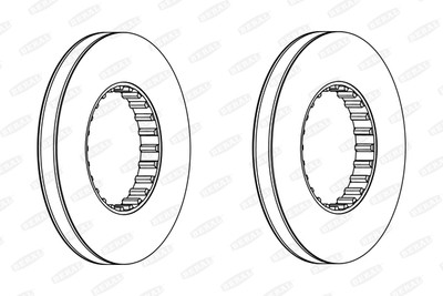 BERAL BCR249A Brake Disc for RENAULT TRUCKS,VAN HOOL,VOLVO