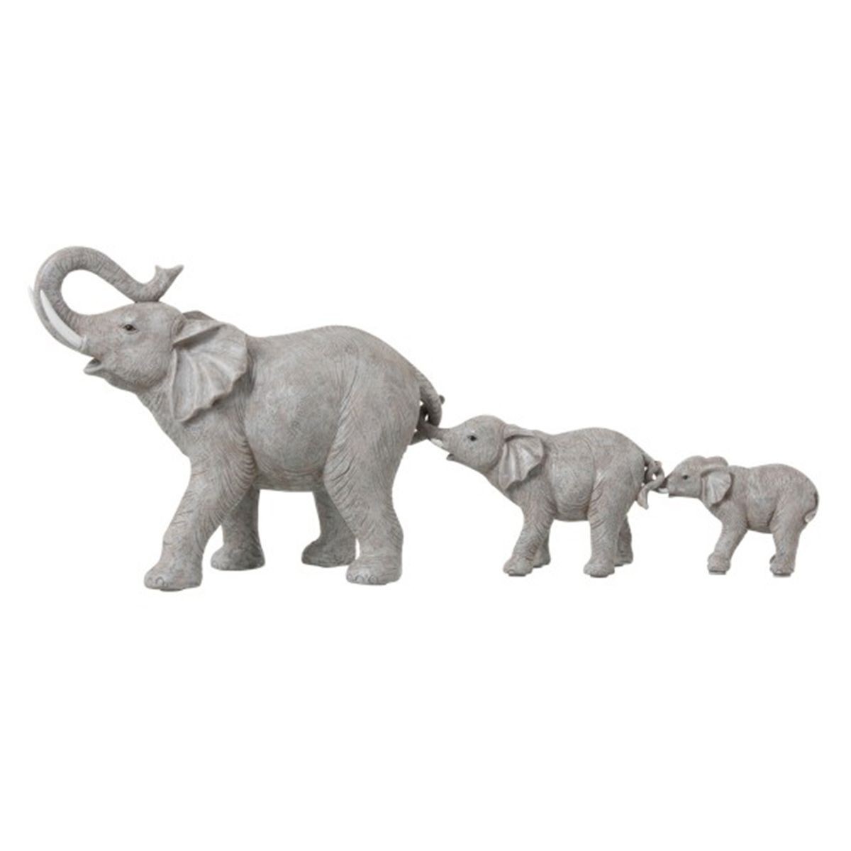 Statuette 3 Eléphants en Résine de 57cm pour Décoration Zen