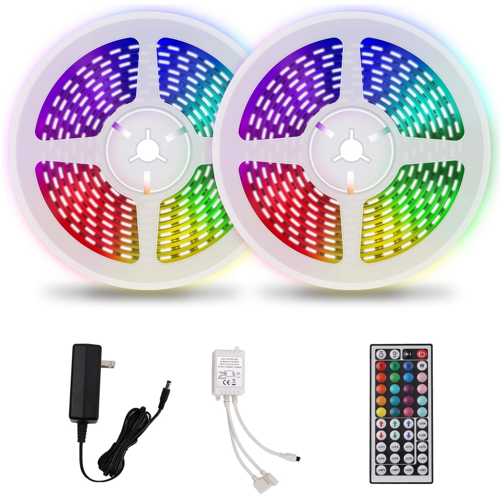Led Strip Lights Led Strip Lights Waterproof, 32.8ft(2 Rolls of 16.4ft) RGB C...