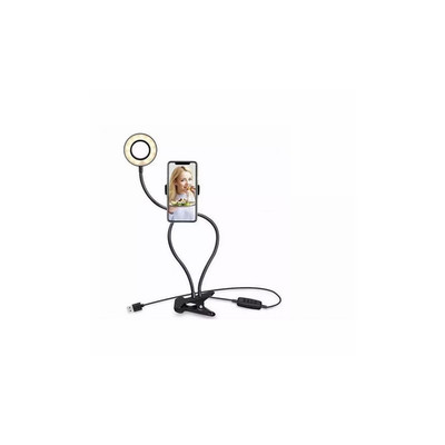 Aduro U-Stream Selfie Ring Light with 24  Gooseneck Stand & Cell Phone Holder, S