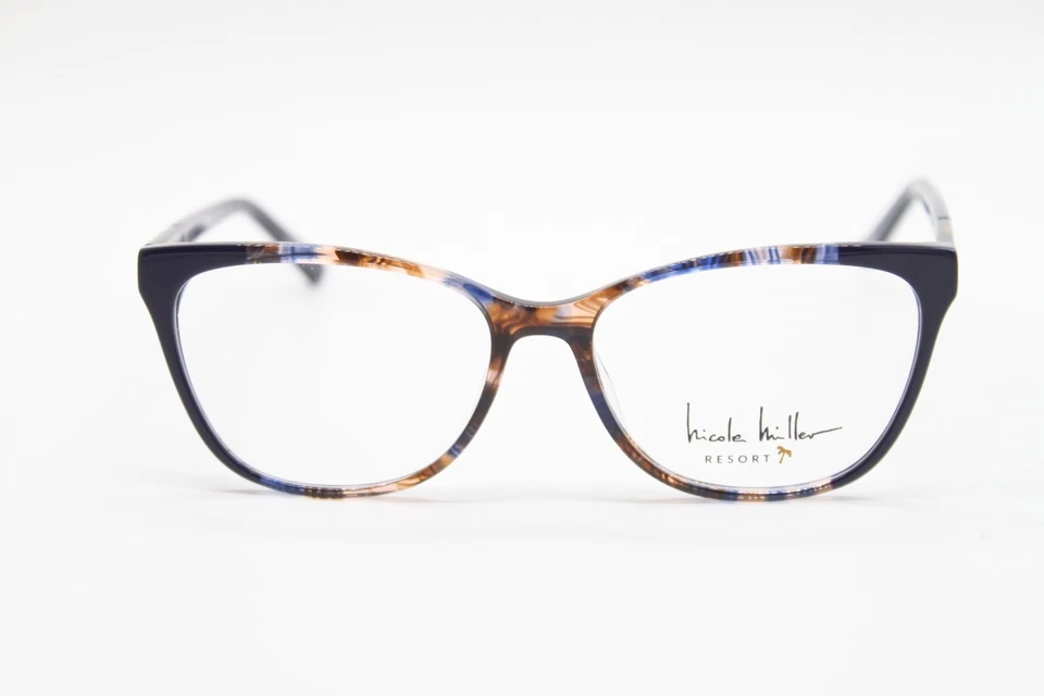 NUEVAS GAFAS NICOLE MILLER IBIZA C02 MARRÓN AZUL MARINO AUTÉNTICAS 53-15 Foto 2 de 4