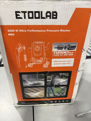 #ad ETOOLAB PRESSURE WASHER POWER CANNON 4 QUICK CONNECT NOZZLES 23FT ORANGE GRAY $97.40