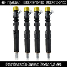 4X Einspritzdüse Injektor für Renault Nissan Dacia 1.5 dci EJBR03101D EJBR02701Z