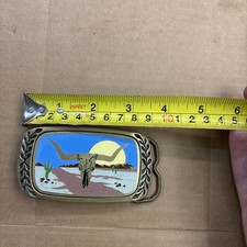 Longhorn Steer Bull Skull Head Belt Buckle Heritage