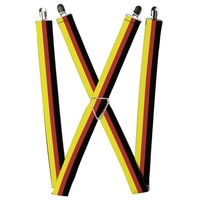 Buckle-Down Suspenders, Stripes Black Red Yellow 1.5-Inch Wide Regul (Us Import)