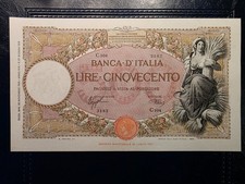 ITALY 500 LIRE 22.NOVEMBRE.1939 FASCIO VF+/XF