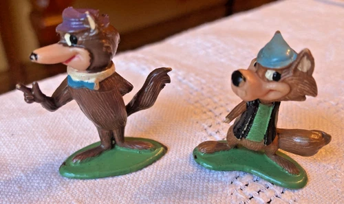 Marx Tinykins Hokey Wolf & Ding-A-Ling Plastic Figures Hanna Barbera Characters