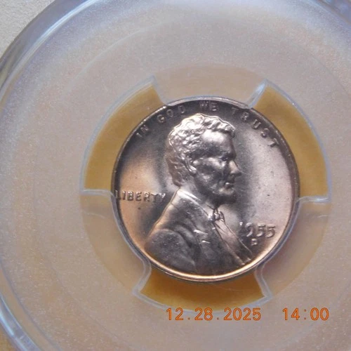 1955-D Lincoln Wheat Cent PCGS MS66RD Gem Uncirculated