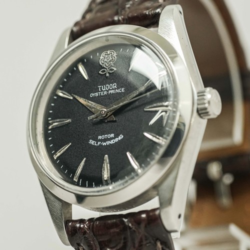 Big Rose *NEAR MINT* Vintage TUDOR Oyster Prince 7964 Automatic Black 34mm Men's