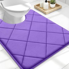 Olanly Memory Foam Toilet Rugs U-Shaped 24X20 Ultra Soft And Absorbent Bathroom