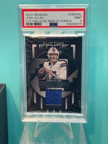2023 Panini Obsidian-Cutting Edge Etch Purple-Josh Allen #CEM-JAL PSA 9 /75