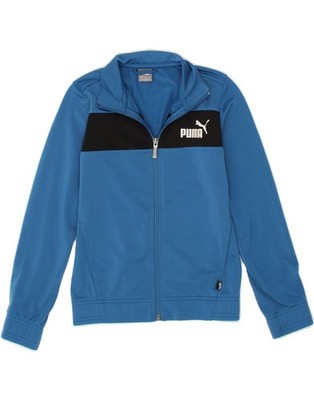 Puma Jungen Grafik Trainingsanzug Oberteil Jacke 9-10 Jahre Blau Colourblock AL10