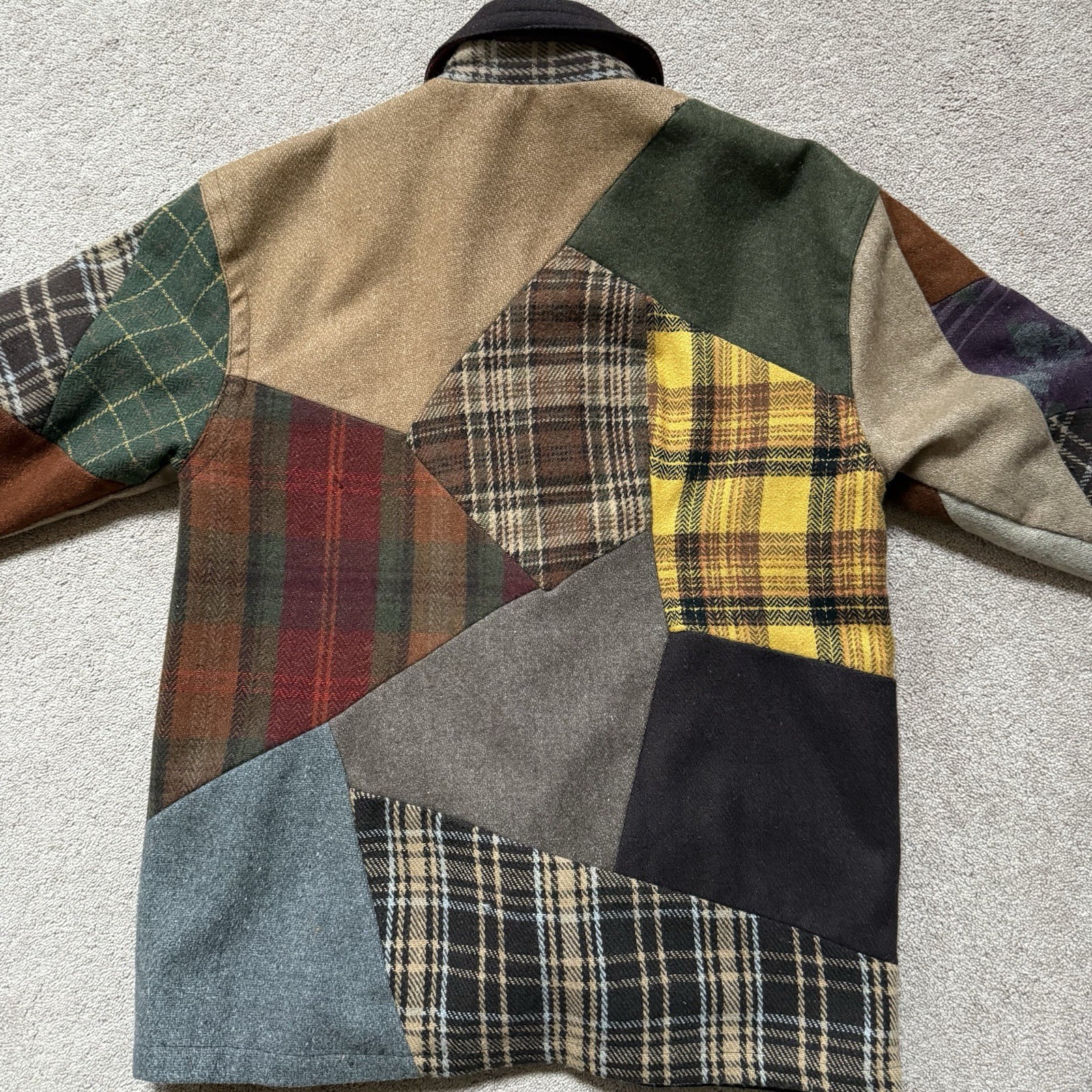 Sacred Thread Vtg Wool Patchwork Blazer Jacket Sz… - image 6