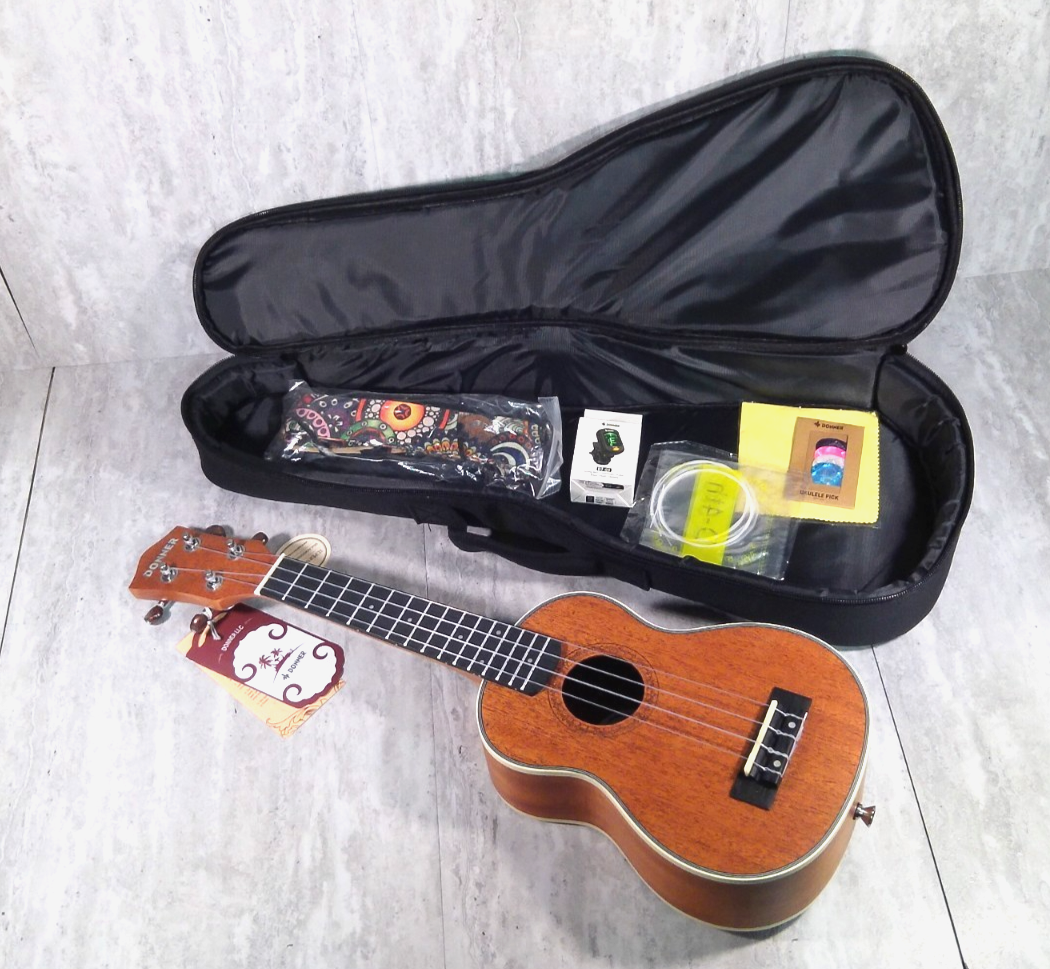 Donner Soprano Ukulele Beginner Kit 21inch Mahogany DUS-200 | eBay