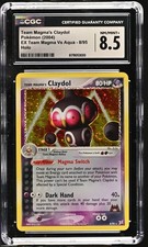 CGC 8.5 Team Magma's Claydol 8/95 EX Team Magma Vs Aqua Holo Pokemon Card