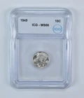 1945 Mercury Dime MS66 ICG