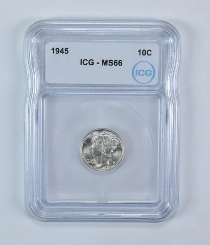 1945 Mercury Dime MS66 ICG
