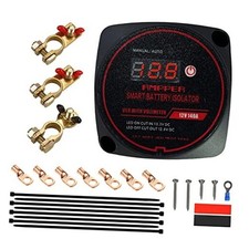 12V 140Amp Dual Battery Isolator, Battery Voltage VSR Pro 12V W/ Voltmeter