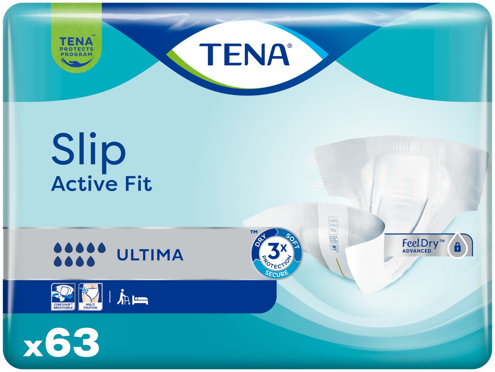 21 x TENA Slip Active Fit Ultima Large Adult Incontinence Slips | Pack of 21 - Image 3