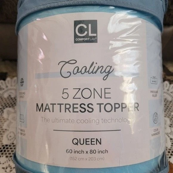 ComfortLab 5 Zone Cooling Gel Memory Foam Queen Mattress Topper