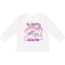 Inktastic My Mommy Loves Me Unicorn Toddler Long Sleeve T-Shirt Mom Mother Cute