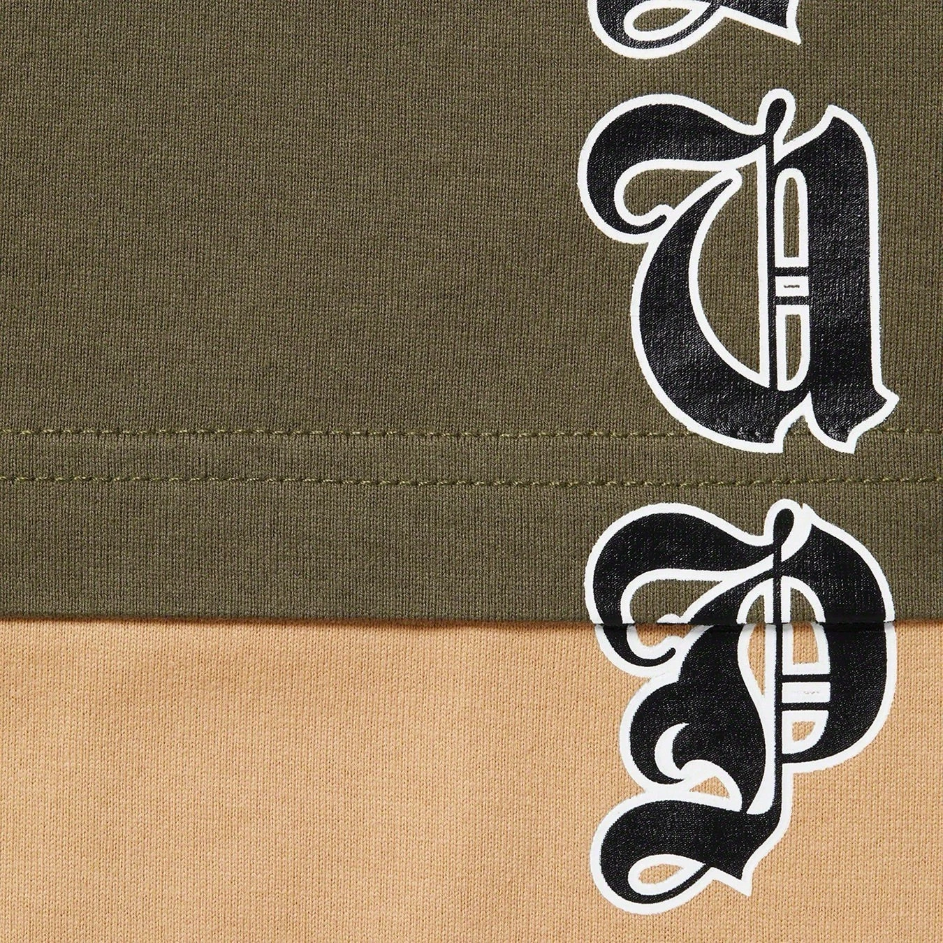 Supreme FW22 Felpa con cappuccio a strati L S manica lunga maglia felpa oliva piccola