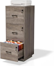 3 Drawer File Cabinet W/ Lock Home Office Filing Organizer Letter Size File